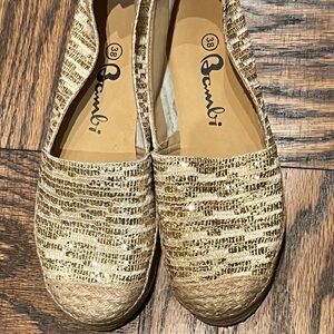 Espadrille Beige and Gold